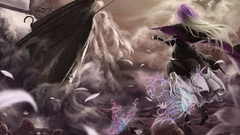 Ships blondes pink hair touhou video games capes bicolored hair 