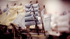 Ships chains sailing ships depth of field