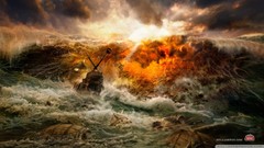 Ships Crash fantasy art