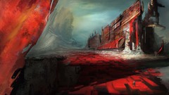 Ships crystals fantasy art alien landscapes