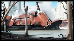 Ships Culture alien cityscapes outer space artwork