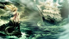 Ships fantasy art sirens