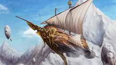 Ships flying artwork