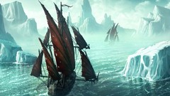 Ships icebergs artwork