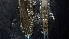 Ships military vehicles aircraft carriers.