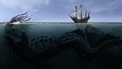 Ships Monsters artwork fantasy art