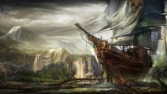 Ships paint artwork sail