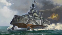 Ships pirates digital art fantasy art hydrofoil