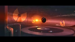 Ships planets spaceships vehicles science fiction digital art