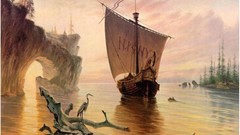 Ships the lord of the rings fantasy art Darrell K Sweet