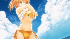 Shirts anime girls bikini underboobs