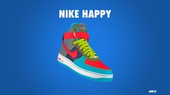 Shoes blue background Nike