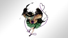 Shoes hats socks skirts anime girls green eyes short hair green 