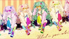 Shoes Ribbons sunglasses blondes long hair hatsune miku 