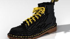 Shoes white background boots left Legos Doc Martens