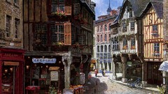 Shop paintings buildings towns