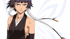 Short hair bleach braids Soifon butterfly wings