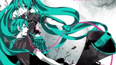 Short hair hatsune miku vocaloid tails Vocaloid Fanmade aqua 