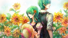 Short hair hatsune miku vocaloid Vocaloid Fanmade aqua hair 