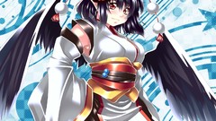 Short hair touhou shameimaru aya video games tengu