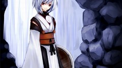 Short hair white hair