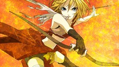 Shorts bows anime girls blue eyes vocaloid kagamine rin