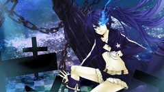 Shorts chains long hair boots blue eyes brunettes black rock 