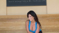 Shorts denise milani cleavage deserts huge boobs