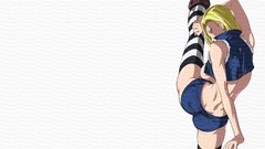 Shorts Dragon Ball Z anime girls Simple Background Android 18 