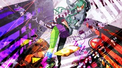 Shorts hatsune miku vocaloid blindfolds aqua hair