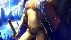 Shorts Swords clothes blondes anime girls green eyes vocaloid 