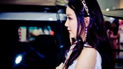 Shoulders asians models black hair Korean busty Im Ji Hye