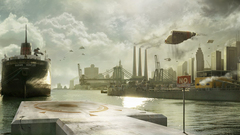 Shuttle ships abstract fantasy