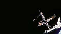 Shuttle space station outer space