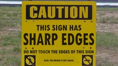 Sign funny 3d sharp