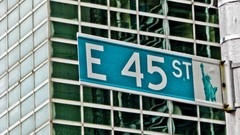 Sign street Statue of Liberty buildings new york city