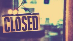 Signs bokeh blurred window panes