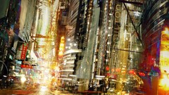 Signs crossroads City Lights roads buildings cities cityscapes 