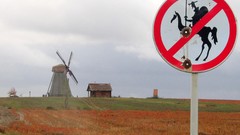 Signs houses fields windmills