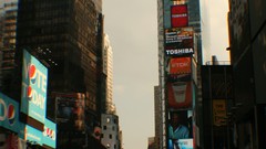 Signs Times Square buildings new york city
