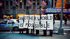 Signs Typography American Flag buildings posters cities streets 