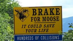 Signs warning brakes Car