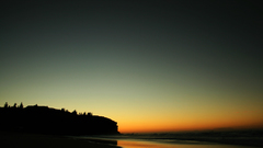 Silhouette sunrise Sea beach
