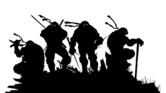 Silhouette teenage mutant ninja