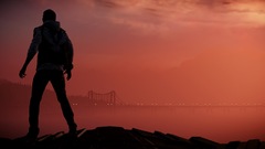 silhouette video games sunset Delsin Rowe infamous second son