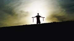 Silhouettes chains sunlight