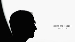 Silhouettes Men Gandhi politician