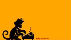 Silhouettes monkeys typewriters
