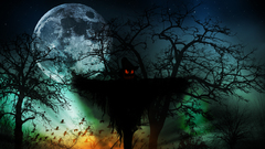 Silhouettes scarecrow artwork horror