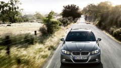 Silver BMW roads Touring BMW 3 Series